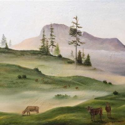 Morgenstimmung Auf Der Alm